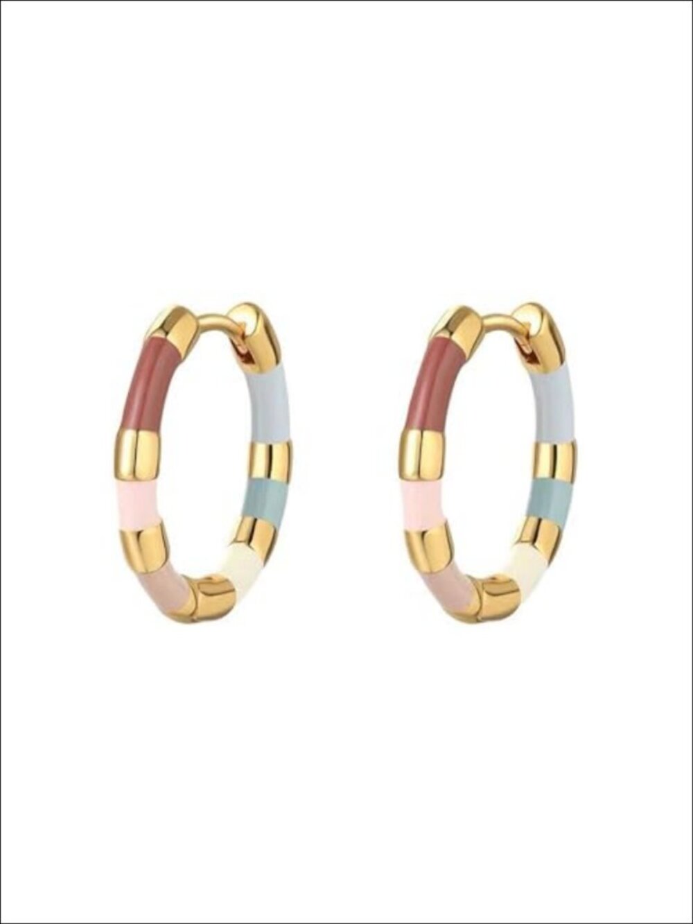 14K Gold Plated Small Huggie Dangle Earrings